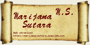 Marijana Sutara vizit kartica